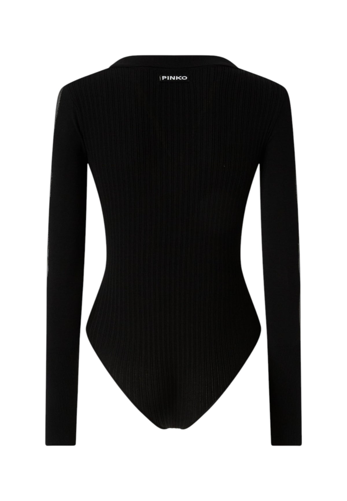 Body Manica lunga Donna Pinko Body a maniche lunghe, scollo a V, filato misto viscosa, lavorazione a costine sul retro, aperture velate sulle maniche, logo jacquard Danzica 107199A3H3