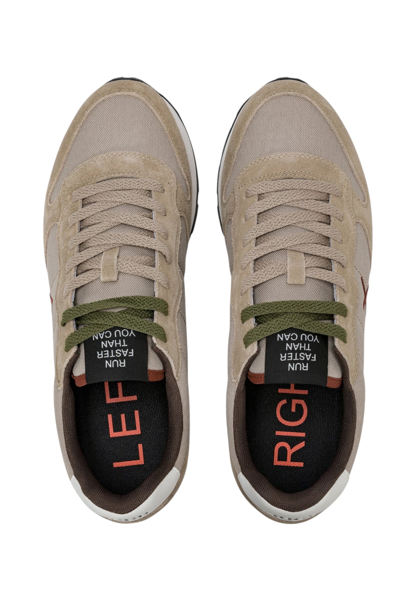 Sneakers Basse Uomo Sun68 Stile Running, Logo Ricamato, Nylon E Suede Tom Solid Z46101