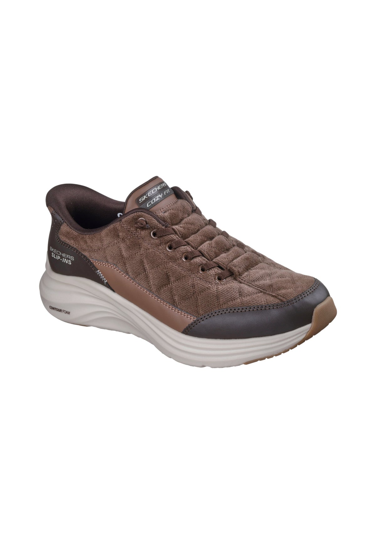 Sneakers Basse Uomo Skechers Hands Free Slip-ins, Heel Pillow, Cozy Fit, Contour Foam, Air-Cooled Memory Foam, Velluto a coste trapuntato, Lacci elasticizzati No Tie Fit, Lavabile in lavatrice Contour Foam-Cordelux 232618