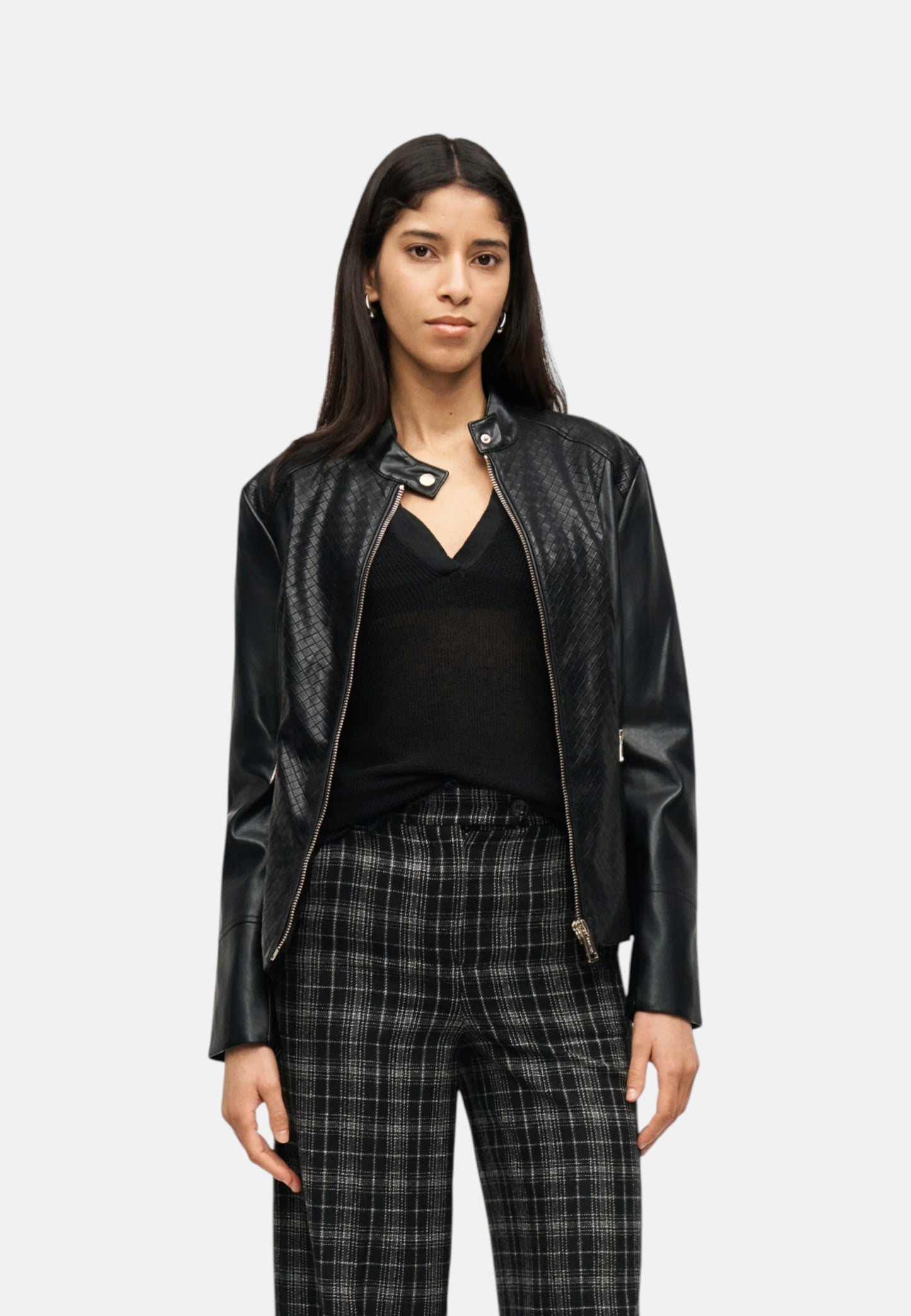 Giacca In Pelle Sintetica Donna Guess  Claudine Biker W6RL52WL850