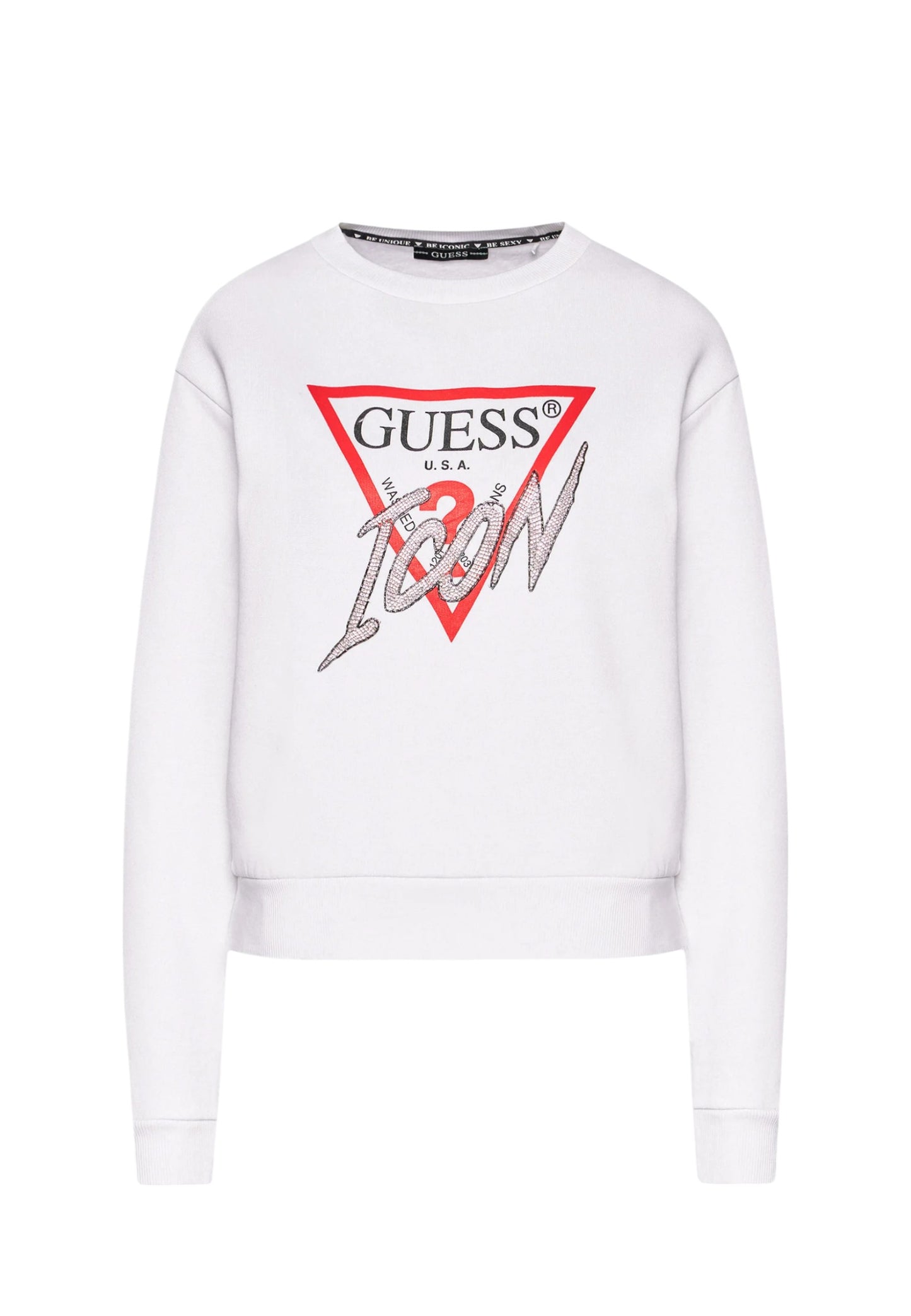 Felpa A Girocollo Donna Guess  Love Triangle