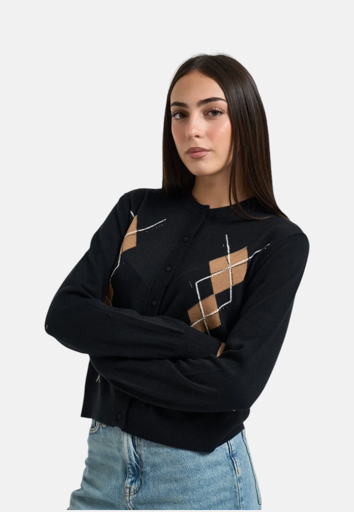 Cardigan  Donna Liu Jo Disegno Argyle  WF6288MA16R