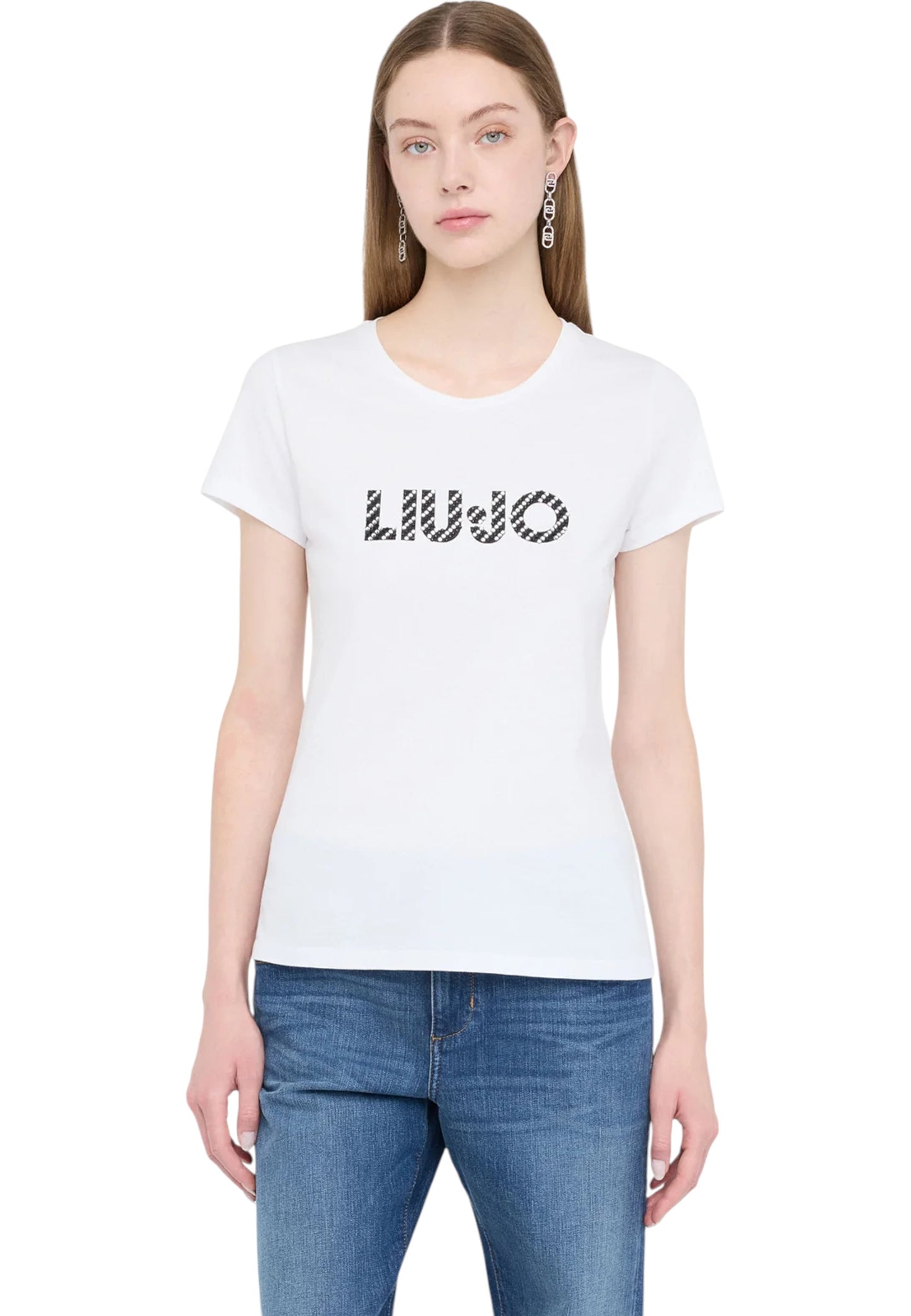 T-Shirt Manica Corta Donna Liu Jo  Liujo Diagon.Cry UF5266JS904