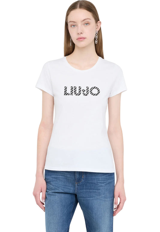 T-Shirt Manica Corta Donna Liu Jo  Liujo Diagon.Cry UF5266JS904