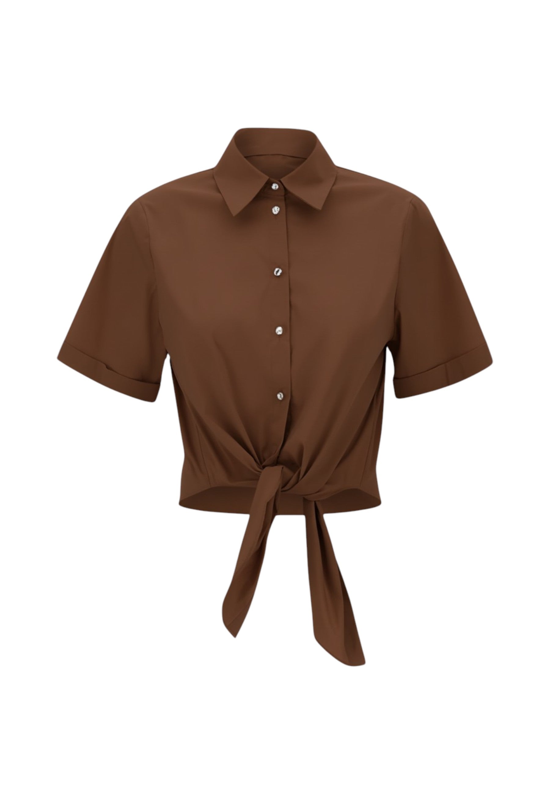 Camicia Manica Corta Donna Liu Jo Con Nodo  CA6281T297A