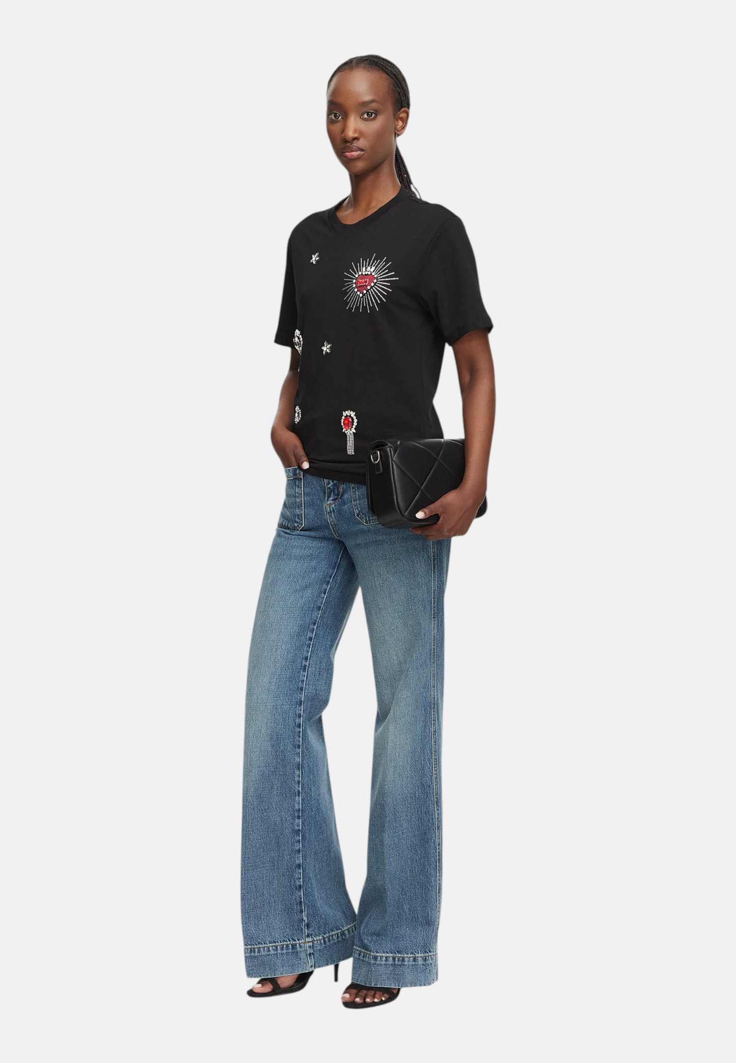 Jeans Flare Fit Donna Liu Jo A Vita Alta Patch Pocket Flare UF6196D4854