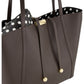 Borsa A Spalla Donna Braccialini Reversibile, Manico doppio, Chiusura con coulisse, Design reversibile con interno a pois, Dimensioni: 45 x 11 x 30 Cm Double B19323PP