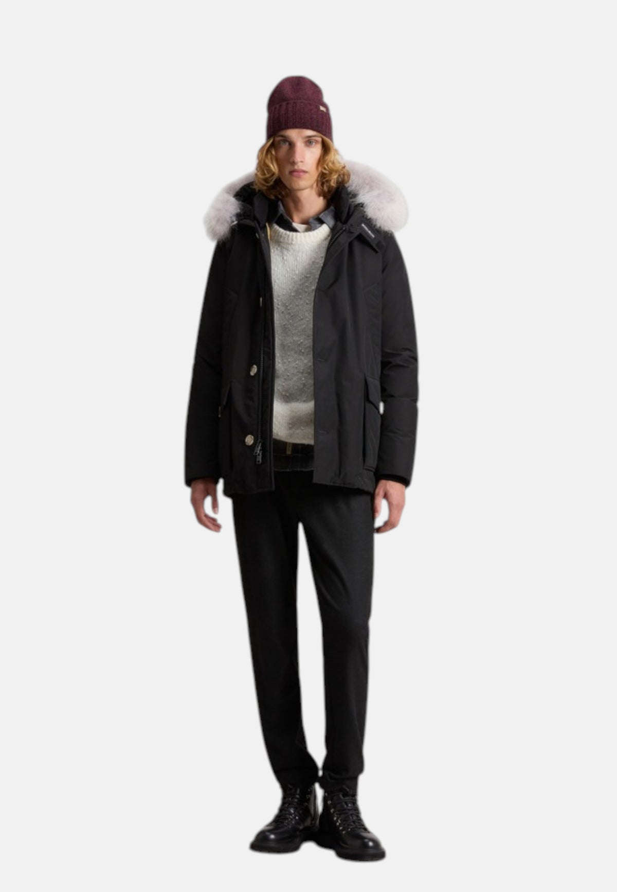 Giacca Invernale Uomo Woolrich  Arctic Detachable Fur Anorak CFWOOU0484MBUT0001