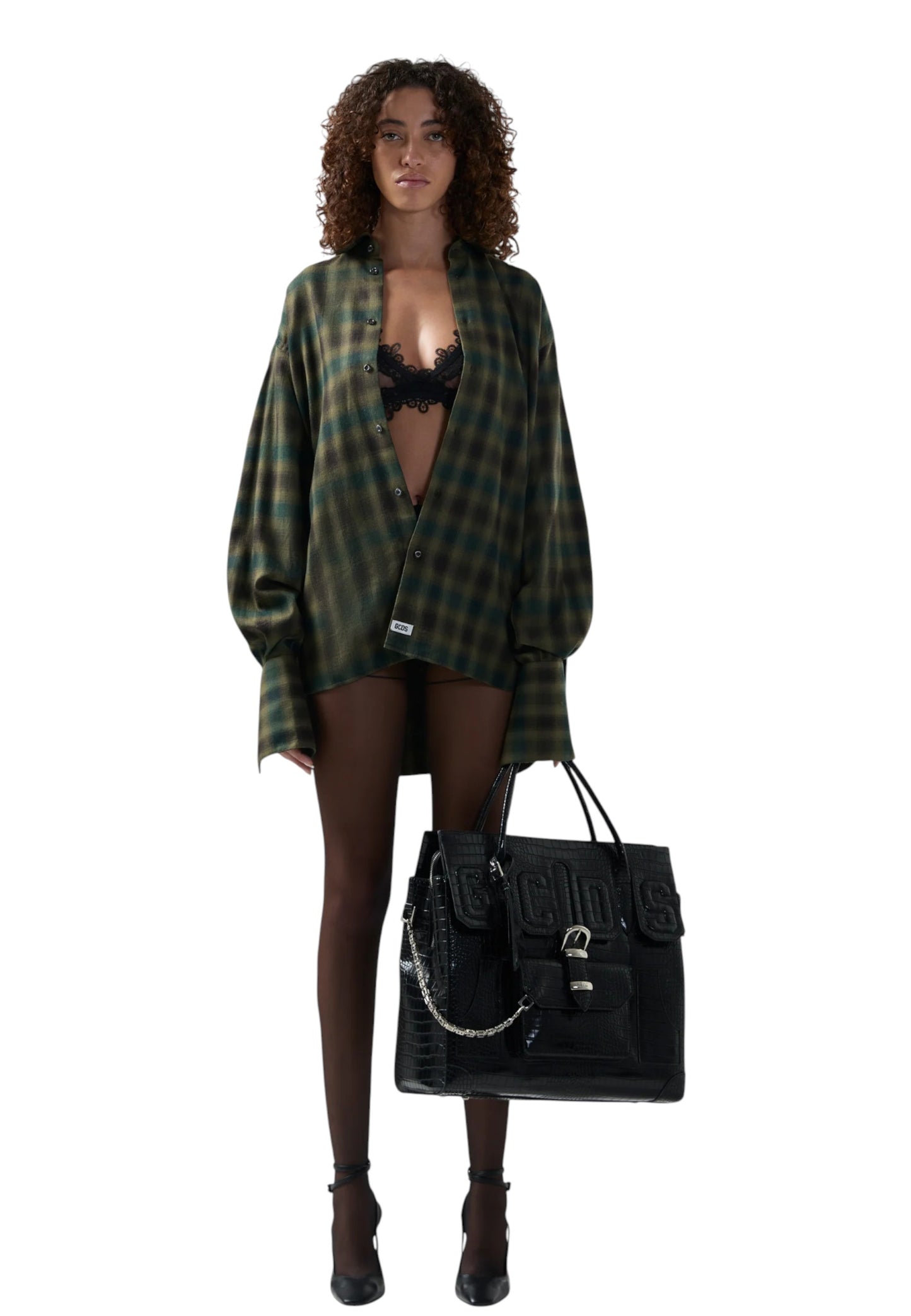 Camicia Manica lunga Donna Gcds  Check B2CW2419TS1