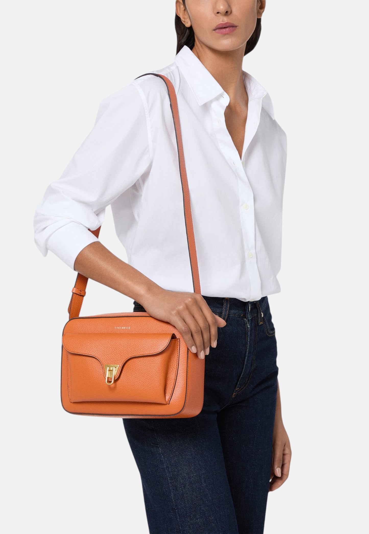 Borsa A Tracolla Donna Coccinelle In Pelle Martellata Coccinelle Beat Soft Large E1MF6150601