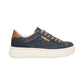 Sneakers Basse Donna Nero Giardini In Denim Con Inserti In Pelle E Logo Metallico  E615280D