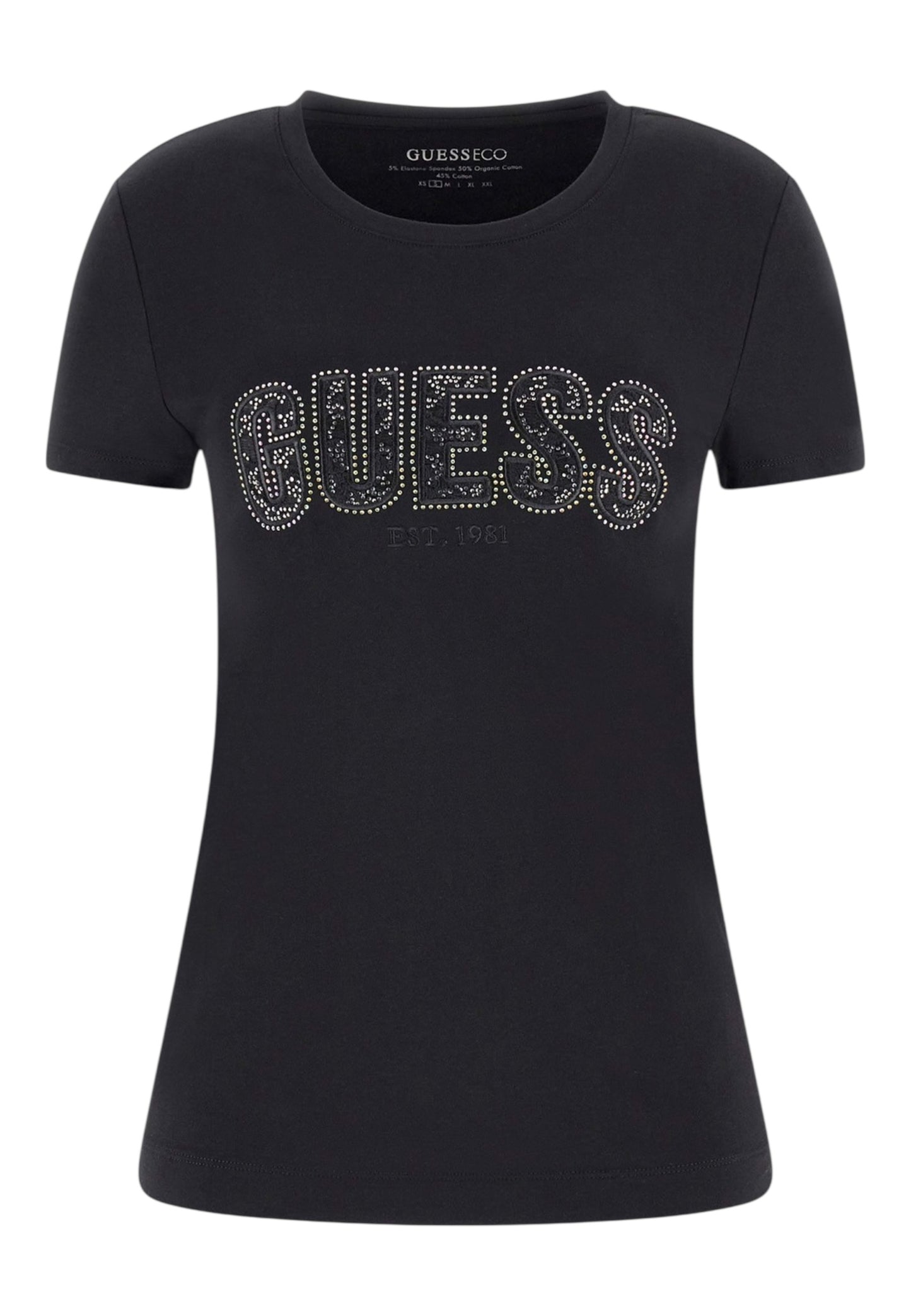T-Shirt Manica Corta Donna Guess  Logo Lace W5GI04J1314