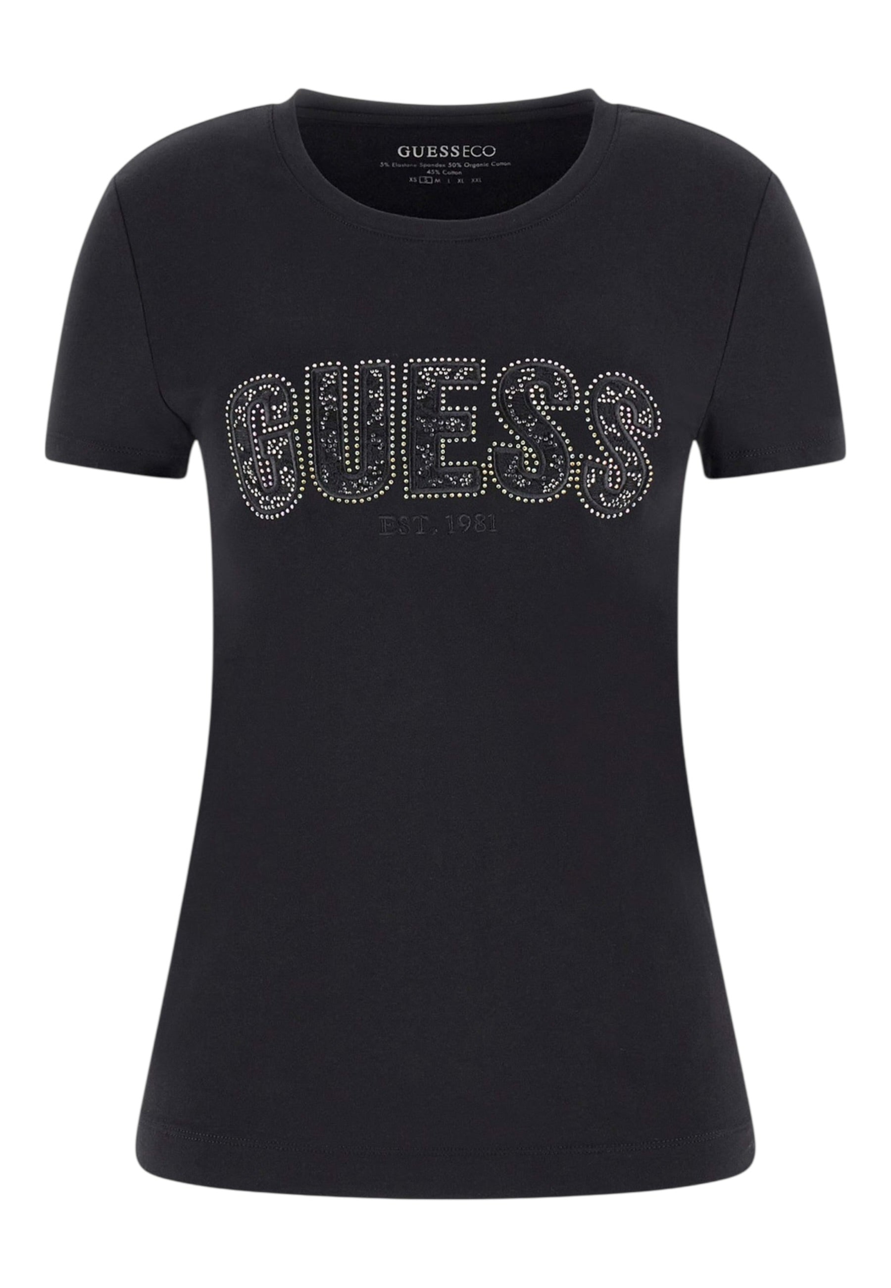T-Shirt Manica Corta Donna Guess  Logo Lace W5GI04J1314