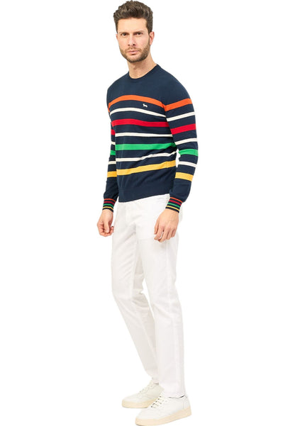 Maglia A Girocollo Uomo Harmont & Blaine Con Righe 3D  HRL639030763