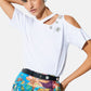 T-Shirt Manica Corta Donna Liu Jo Con Patch Strass Eco Line CA6160JS088