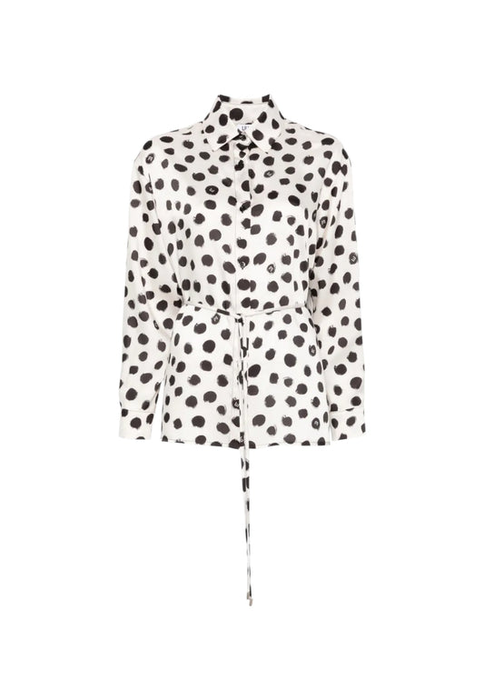 Camicia Manica lunga Donna Liu Jo A Pois Con Laccetto  UF5246T045A