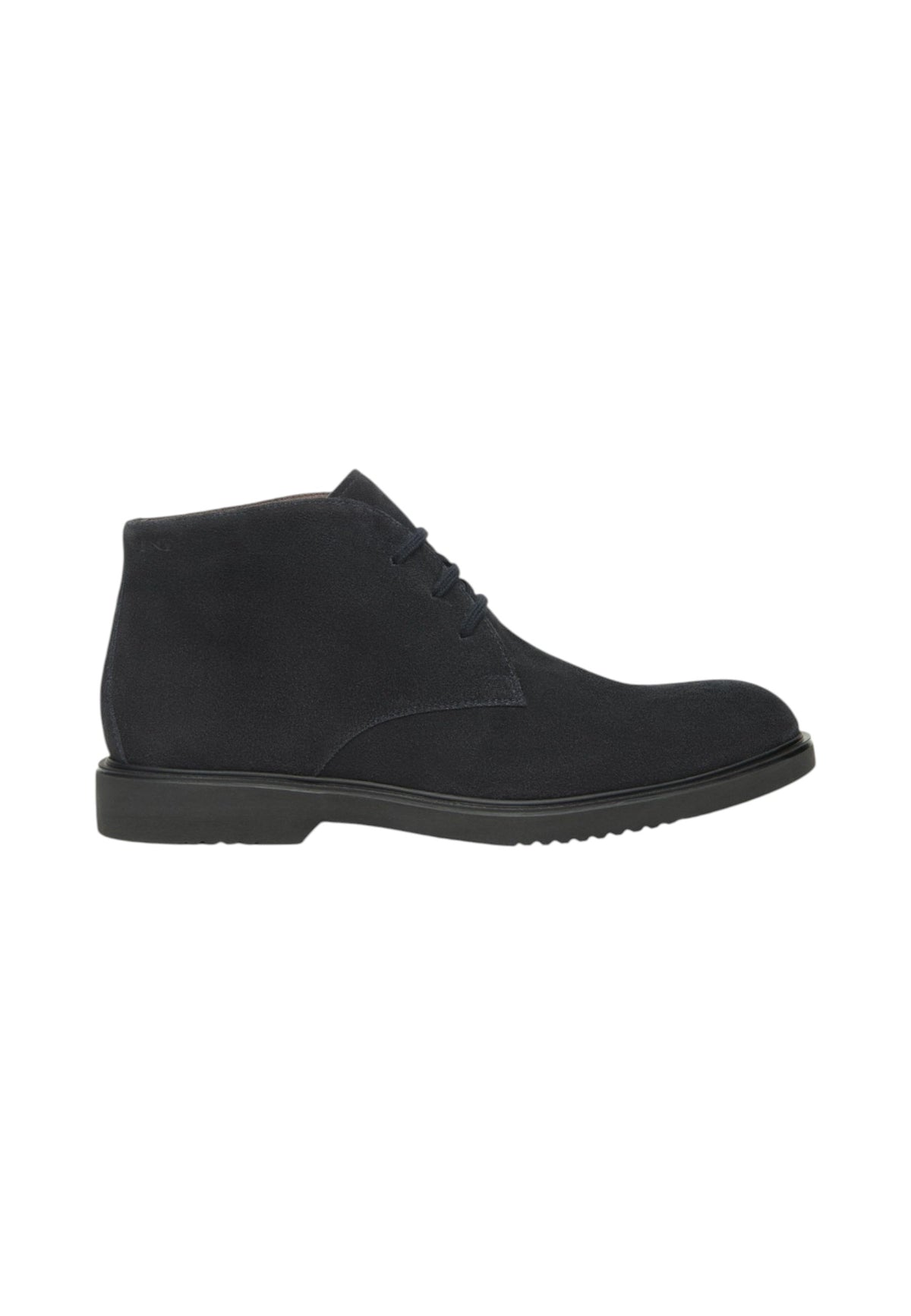 Stivaletti Polacchini Uomo Nero Giardini Tomaia in pelle, chiusura con lacci, punta tonda, linea alla caviglia, suola in gomma, Made in Italy  I500850U