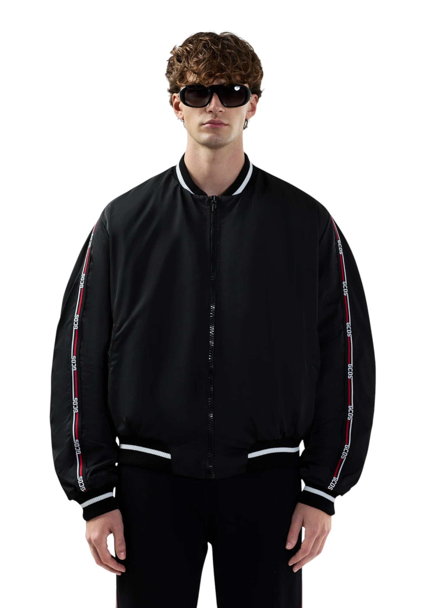 Giacca Bomber Uomo Gcds Logo Tape Nylon  B2EM0903MA0