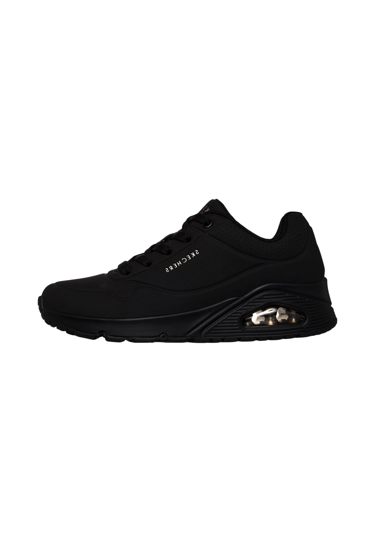 Sneakers Basse Donna Skechers Air-Cooled Memory Foam, Skech-Air, Intersuola ammortizzata ad aria, Zeppa nascosta, Tomaia traforata, Durabuck, Chiusura con lacci Uno - Stand On Air 73690