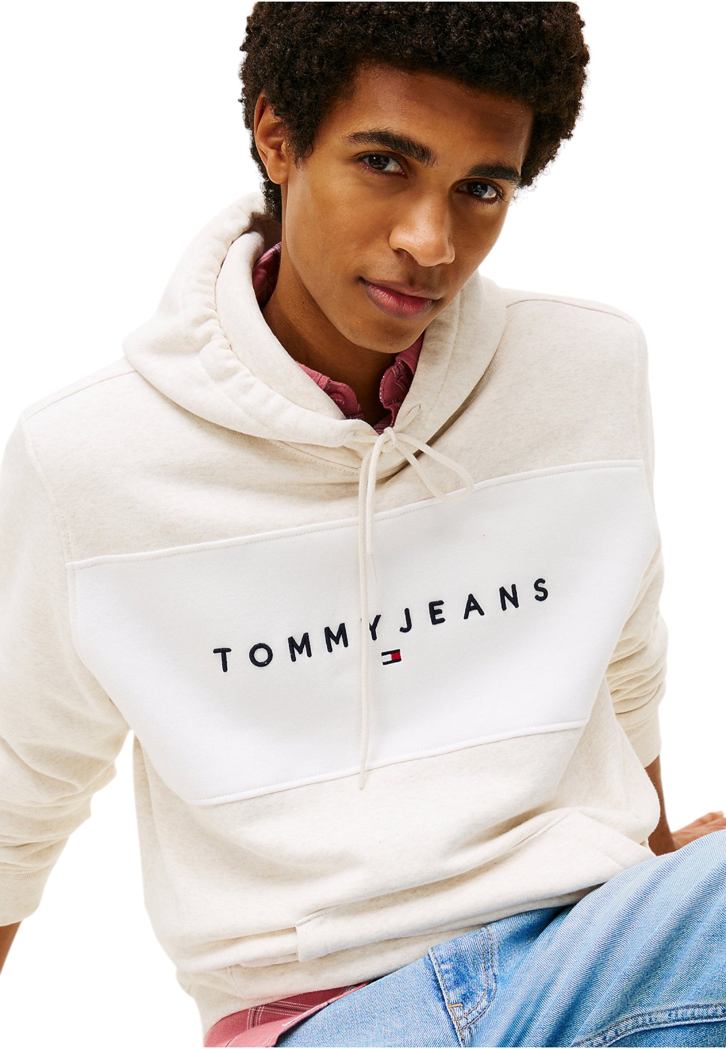 Felpa Con Cappuccio Uomo Tommy Jeans  Tjm Regular Cblk Linear DM0DM21932