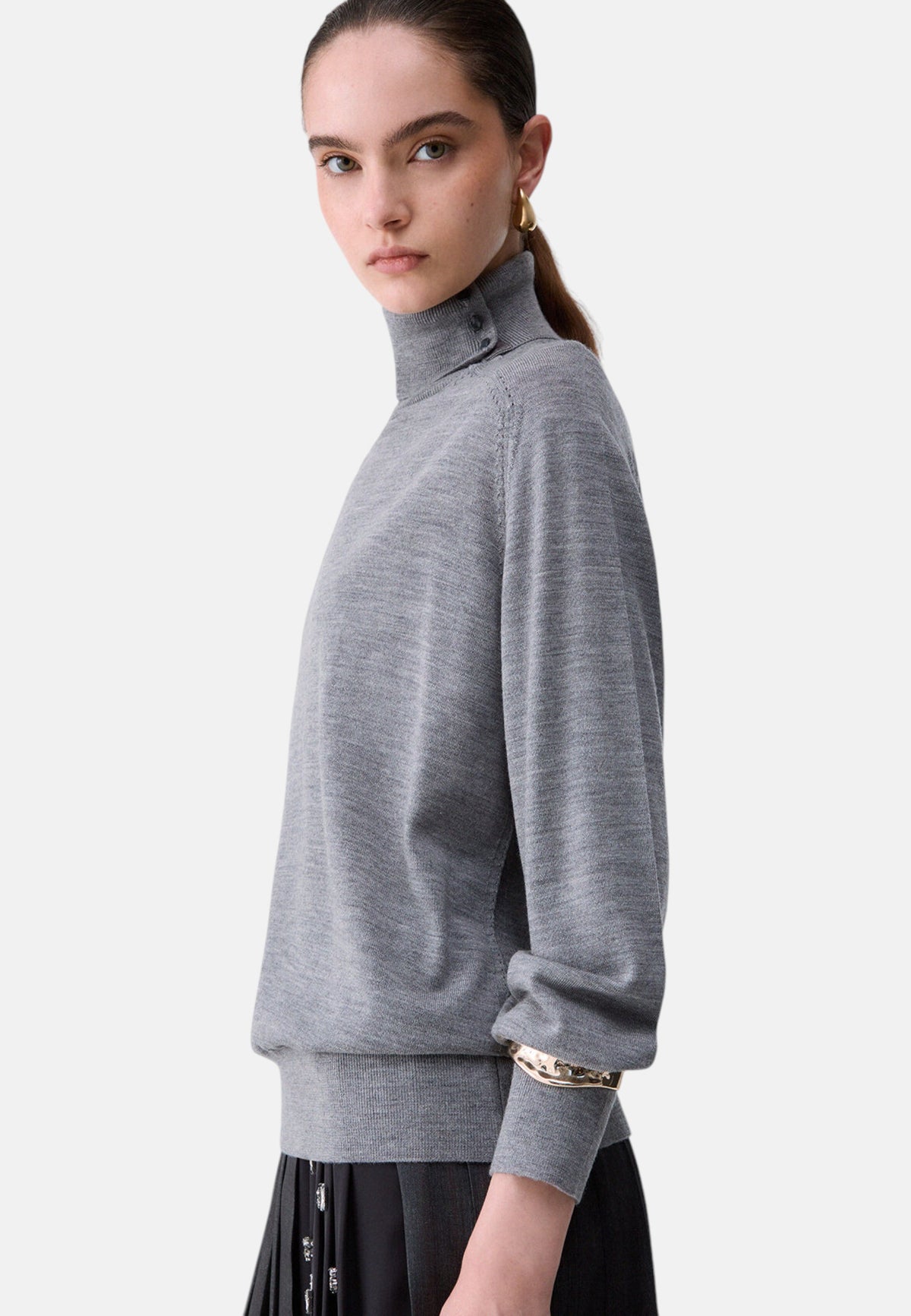 Maglia Collo Alto Donna Liu Jo Manche Raglan Con Bracciale  CF6039MA82O