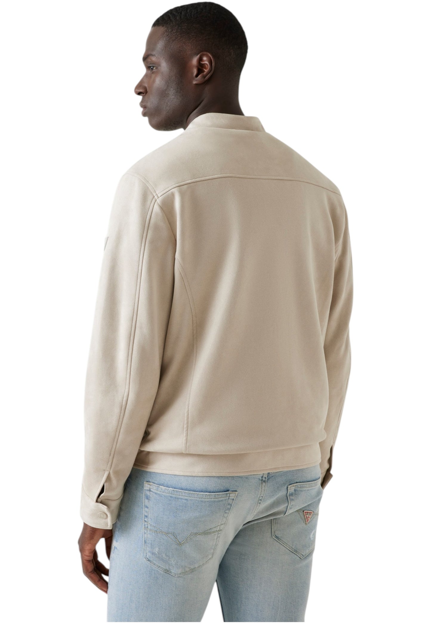 Giacca In Pelle Sintetica Uomo Guess  Suede Biker M5YL02W0252