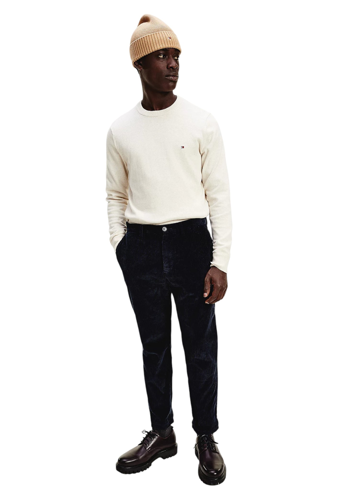 Pantaloni Tapered Fit Uomo Tommy Jeans In Velluto A Coste  MW0MW15827