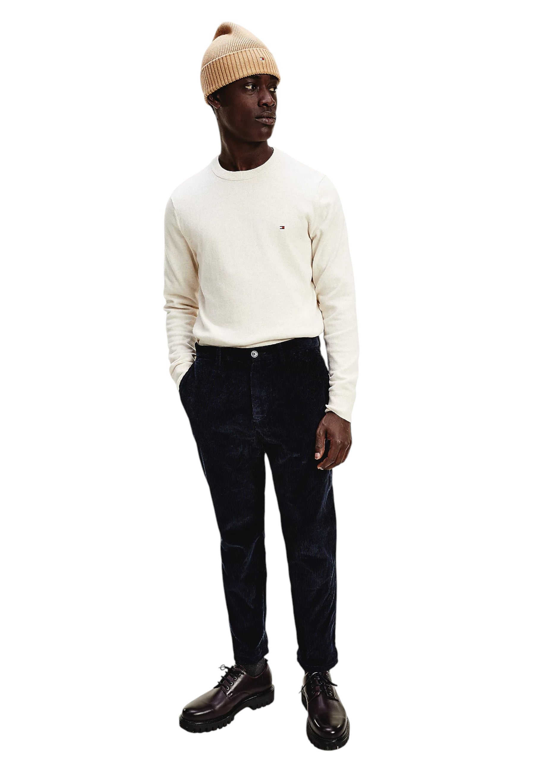 Pantaloni Tapered Fit Uomo Tommy Jeans In Velluto A Coste  MW0MW15827