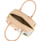 Borsa A Mano Donna Braccialini A Bauletto, Doppio con tracolla removibile e regolabile, Chiusura con zip, Due tasche interne, una con zip e una aperta, Stampa illustrata Looney Tunes, Dimensioni: 24 x 13 x 16 Cm Allround LT LT290YY