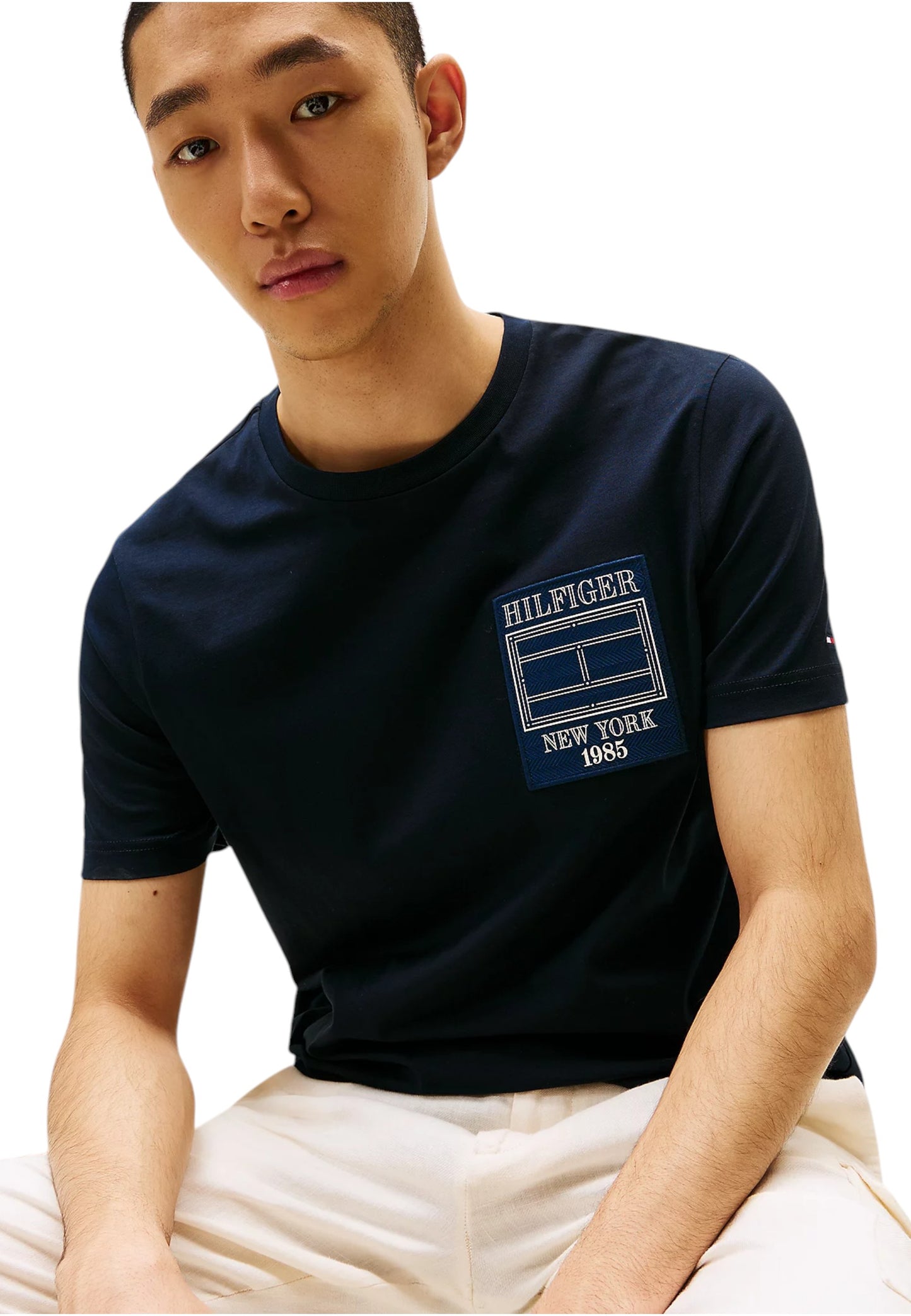 T-Shirt Manica Corta Uomo Tommy Hilfiger  Hilfiger Outline Flag