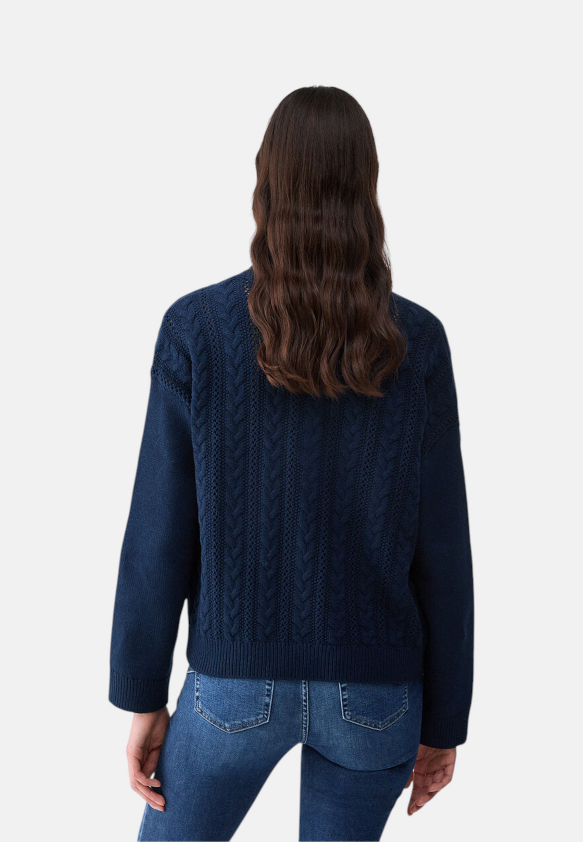 Maglione Scollo A V Donna Liu Jo A Trecce Con Applicazioni Gioiello  WF6111MS051