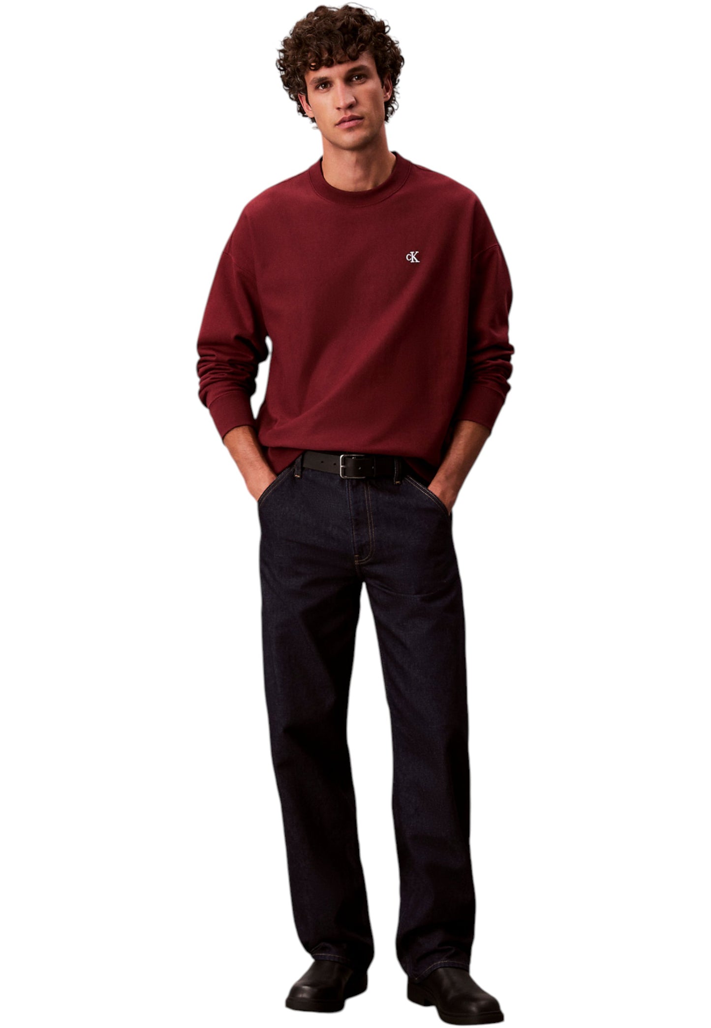 Felpa A Girocollo Uomo Calvin klein Jeans  Premium Terry Monogram LV04RC277G
