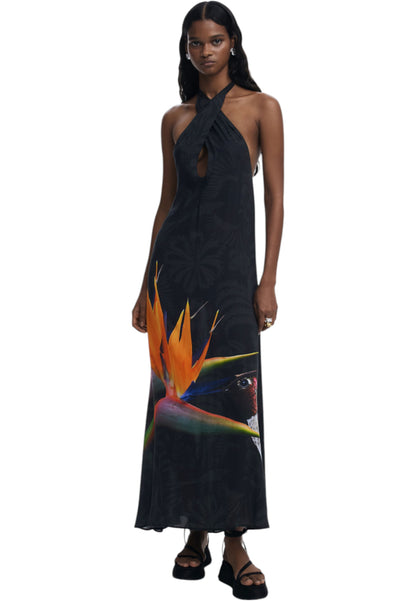 Vestito Lungo Donna Desigual Stampato Colibr�