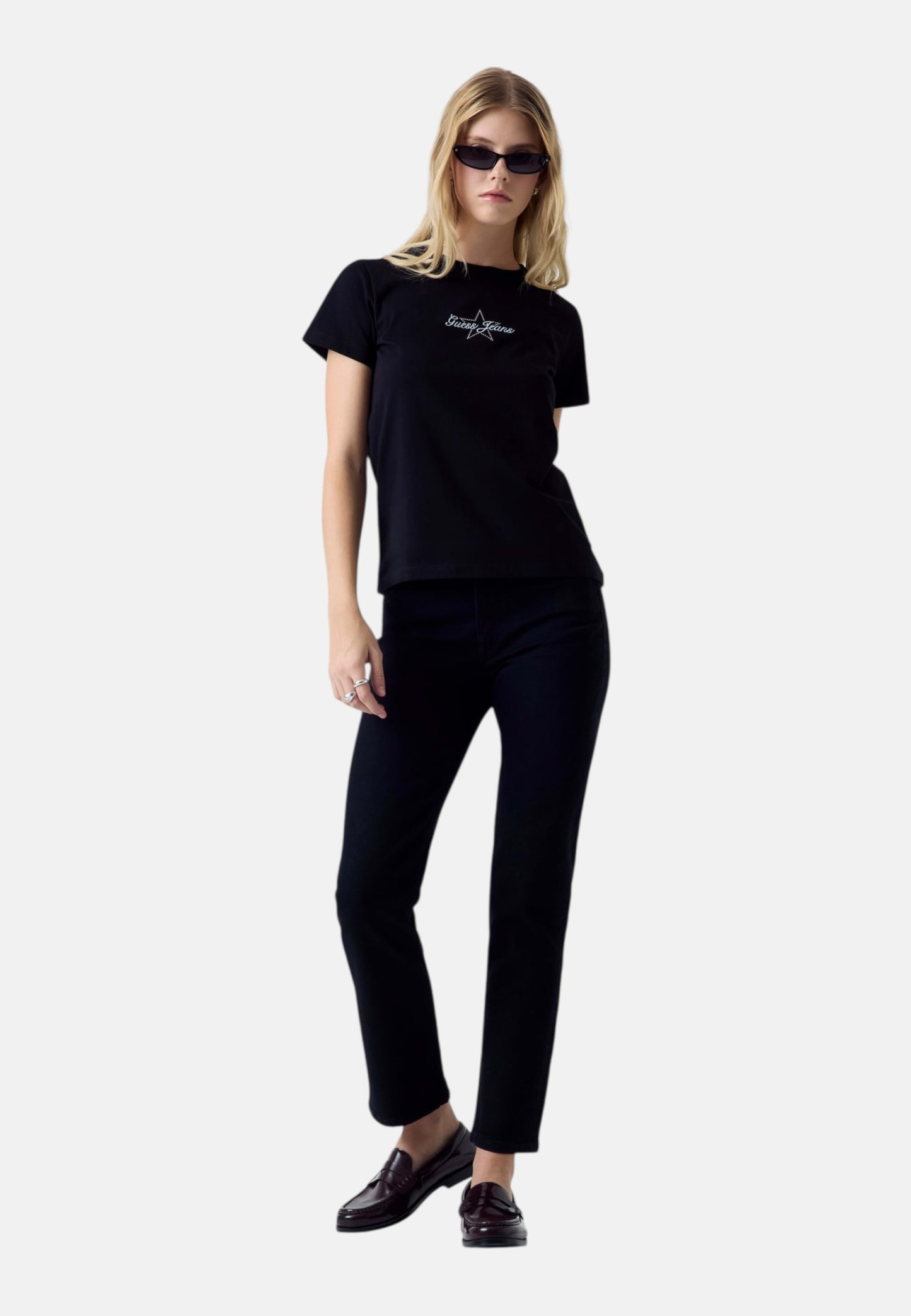 T-Shirt Manica Corta Donna Guess  Gj Star Emb W6RI18J1314