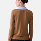 Maglia A Girocollo Donna Liu Jo Con Colletto A Camicia A Contrasto  WF6452MA16R