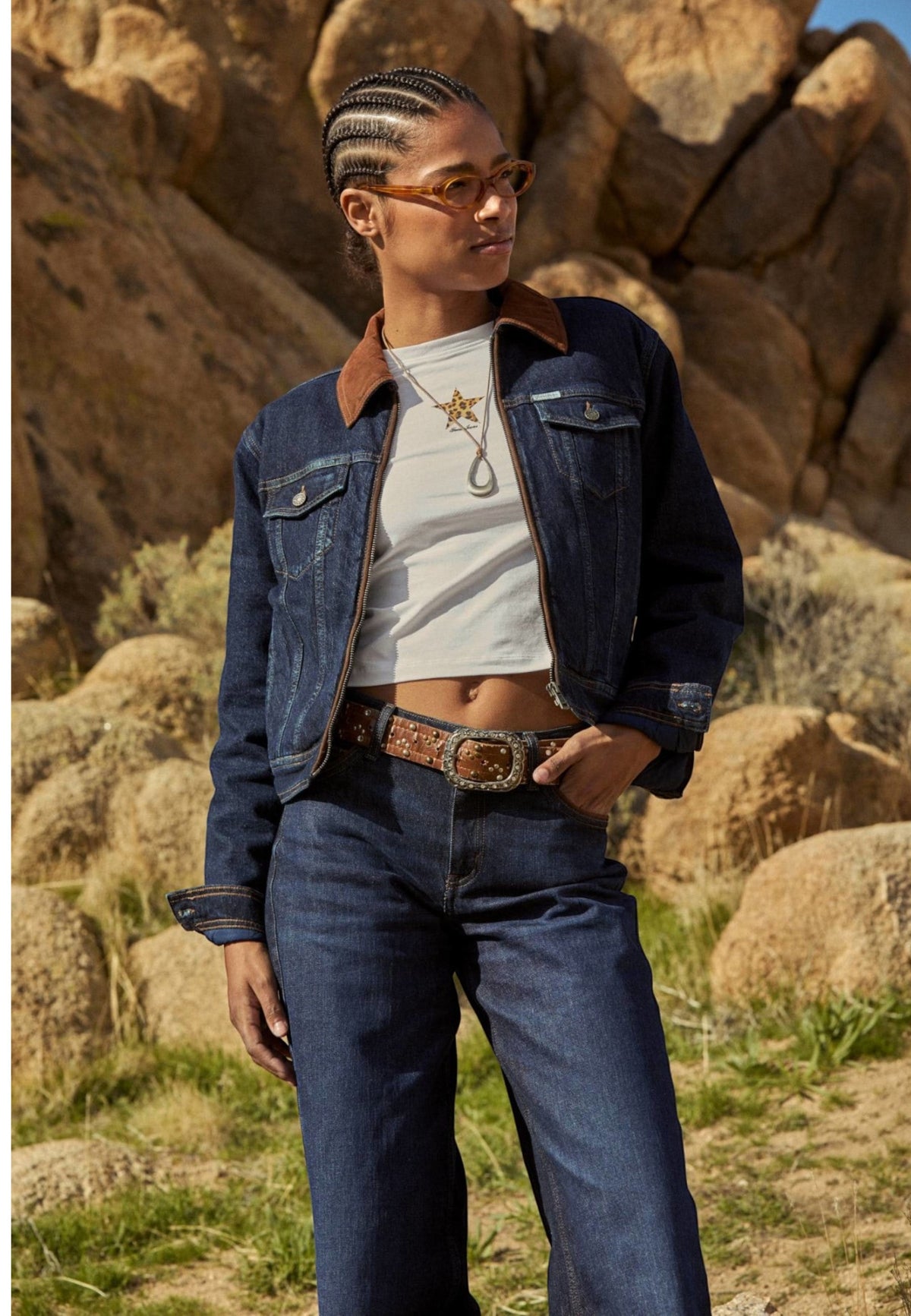 Giacca Jeans Donna Guess Linea boxy, Imbottito, Stile trucker Gj W6BN02D1811