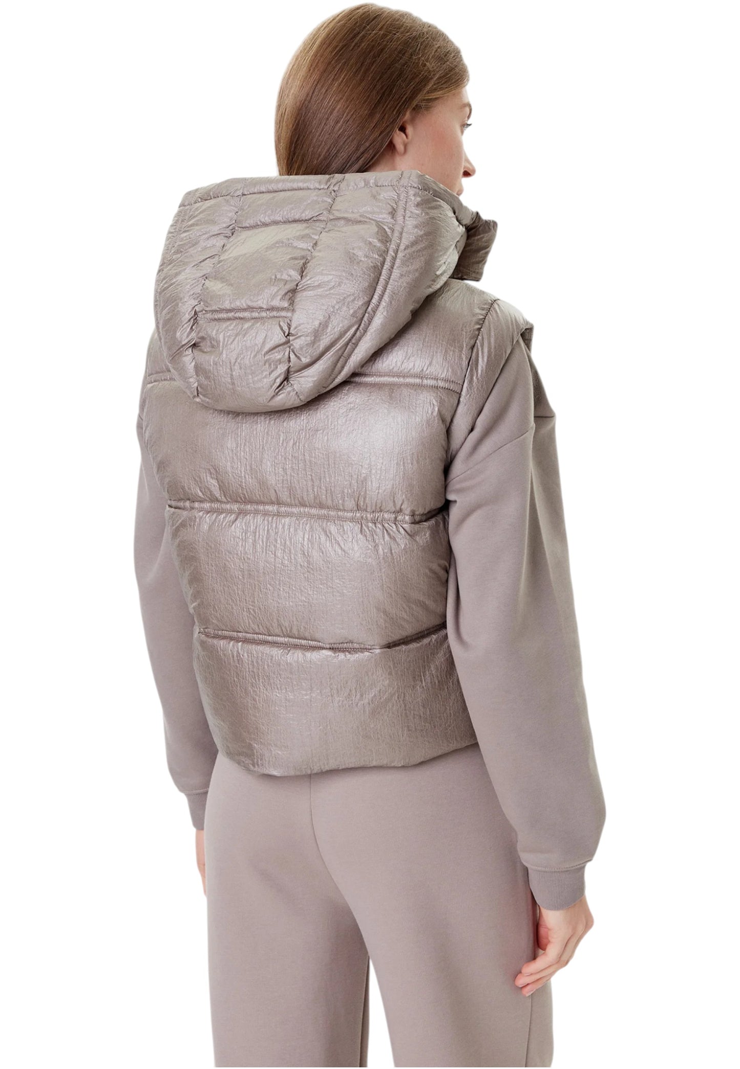 Gilet Con Cappuccio Donna Guess Crop Ernestine W5YL11WHDO2