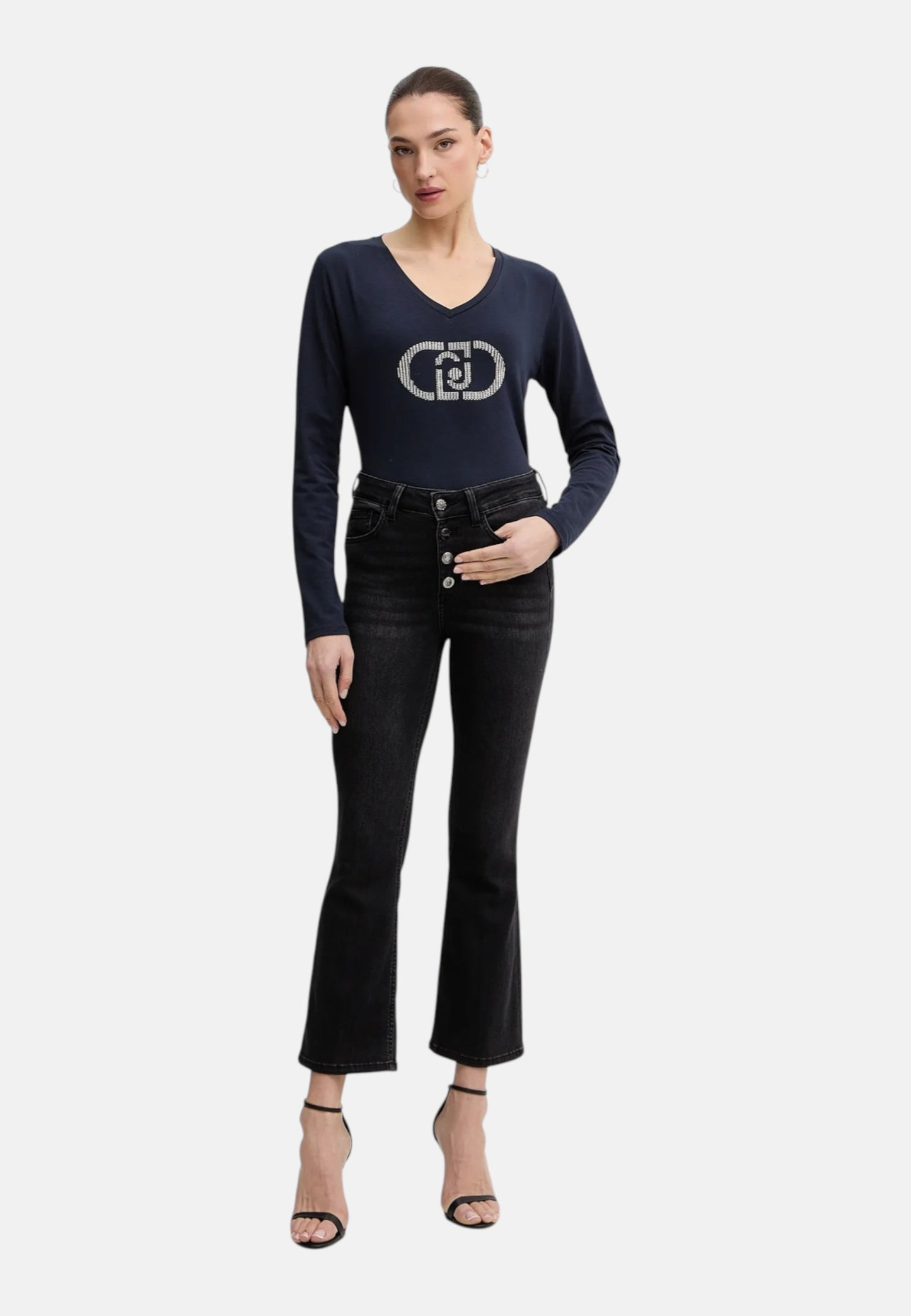 T-Shirt Manica lunga Donna Liu Jo Rubber Eco Line TA6053JS003