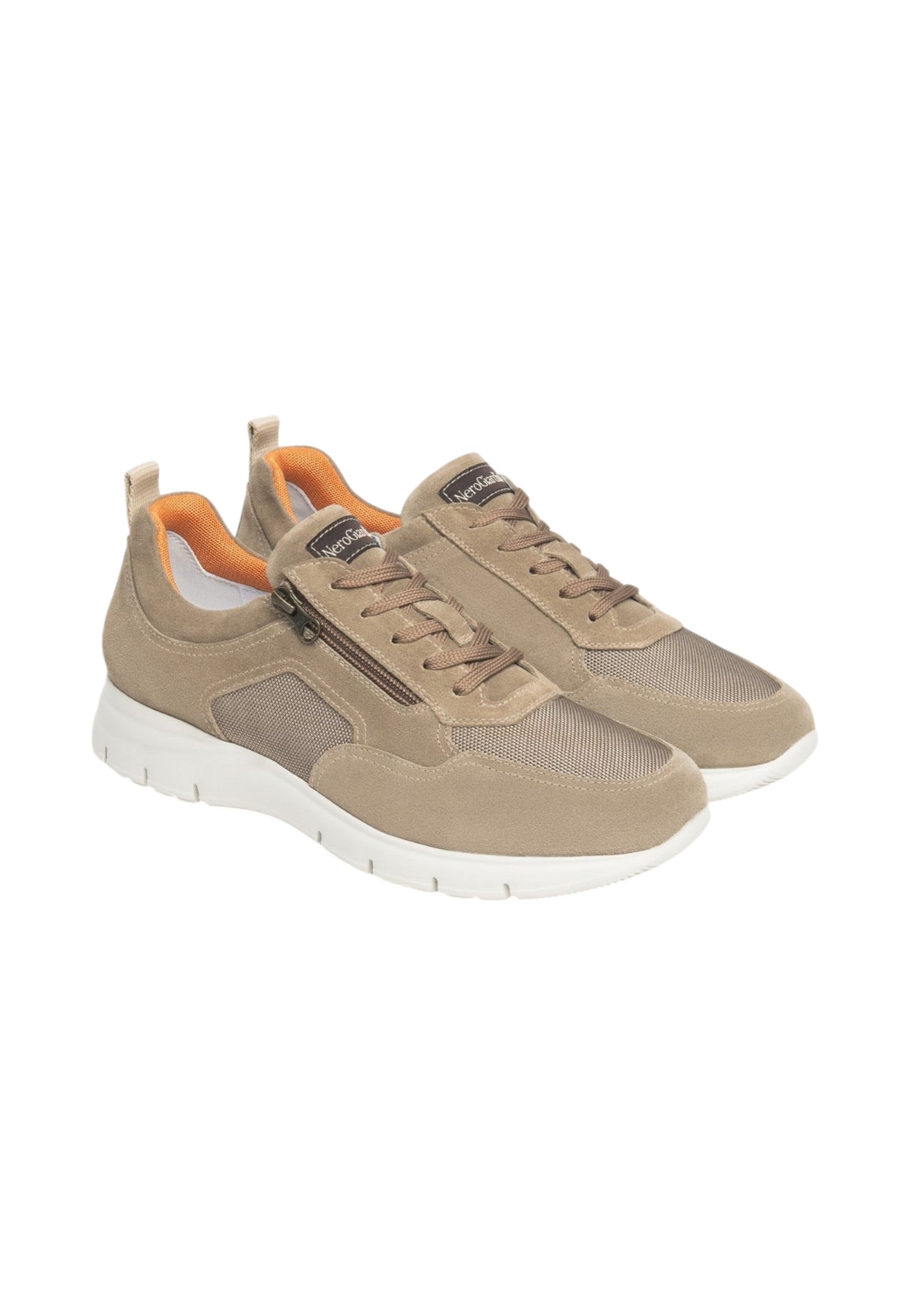 Sneakers Basse Uomo Nero Giardini Con Zip Laterale  E601091U