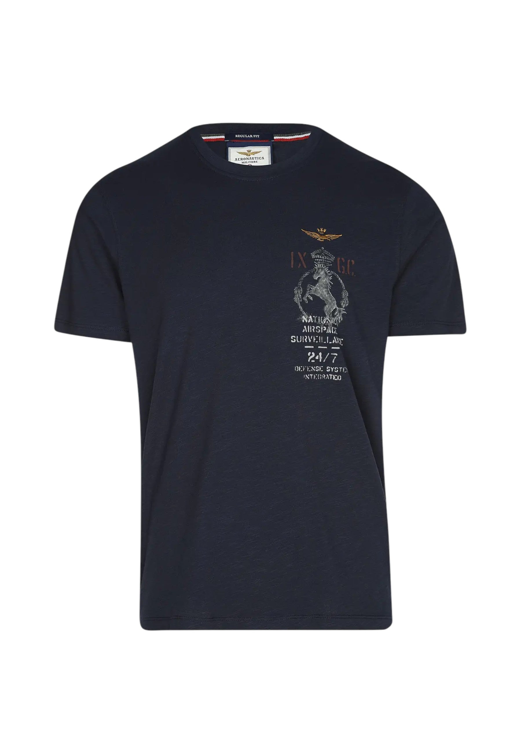 T-Shirt Manica Corta Uomo Aeronautica Militare IX Gruppo Caccia  261TS2543UJ00686