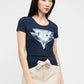 T-Shirt Manica Corta Donna Guess  Feather Triangle W6GI11K3026