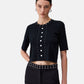 Top  Donna Liu Jo In Maglia Con Borchie Eco Line WA6092MS55N