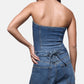 Top  Donna Liu Jo Bustier In Denim Liu Jo feat ELODIE UA6506D0399