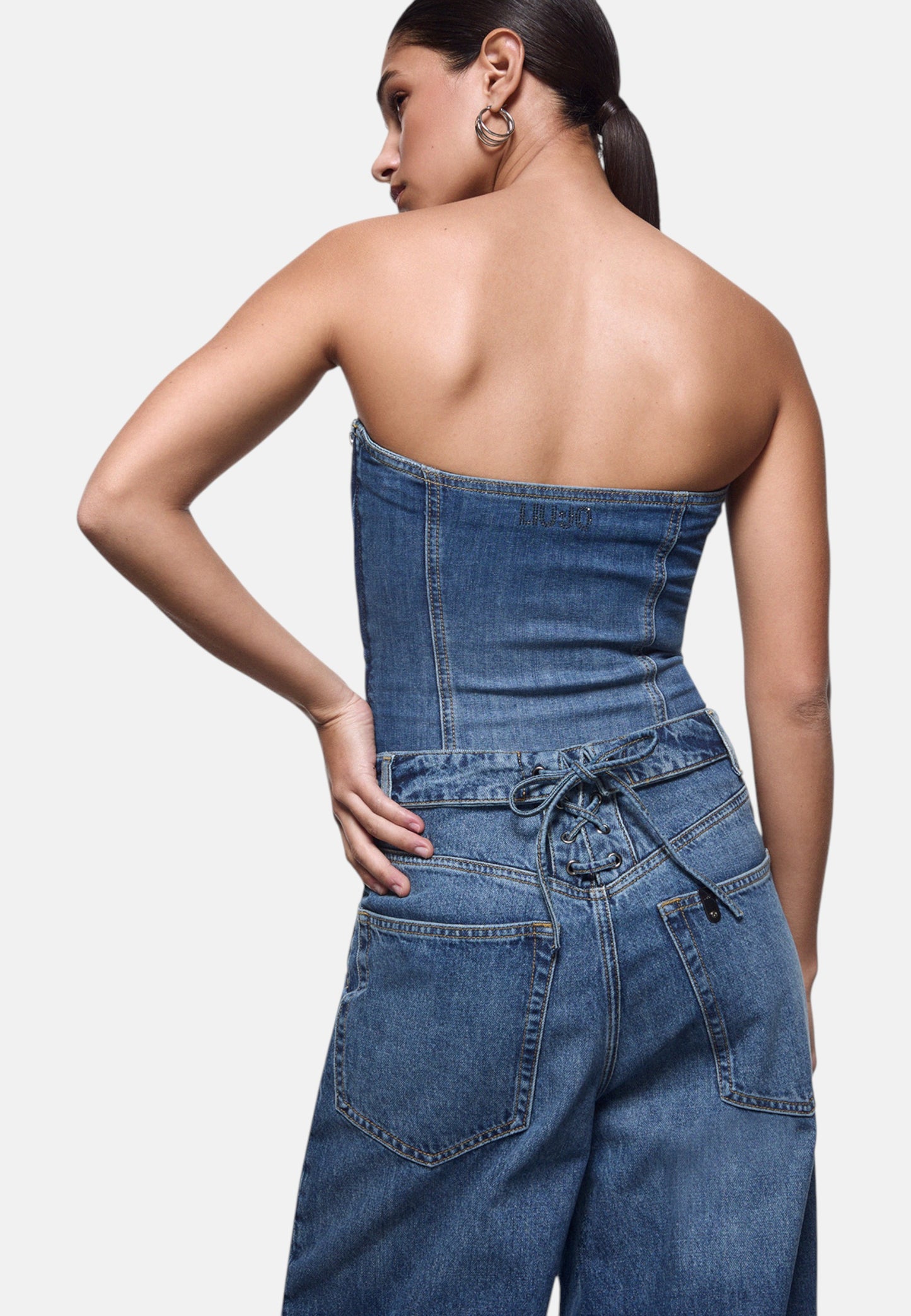 Top  Donna Liu Jo Bustier In Denim Liu Jo feat ELODIE UA6506D0399