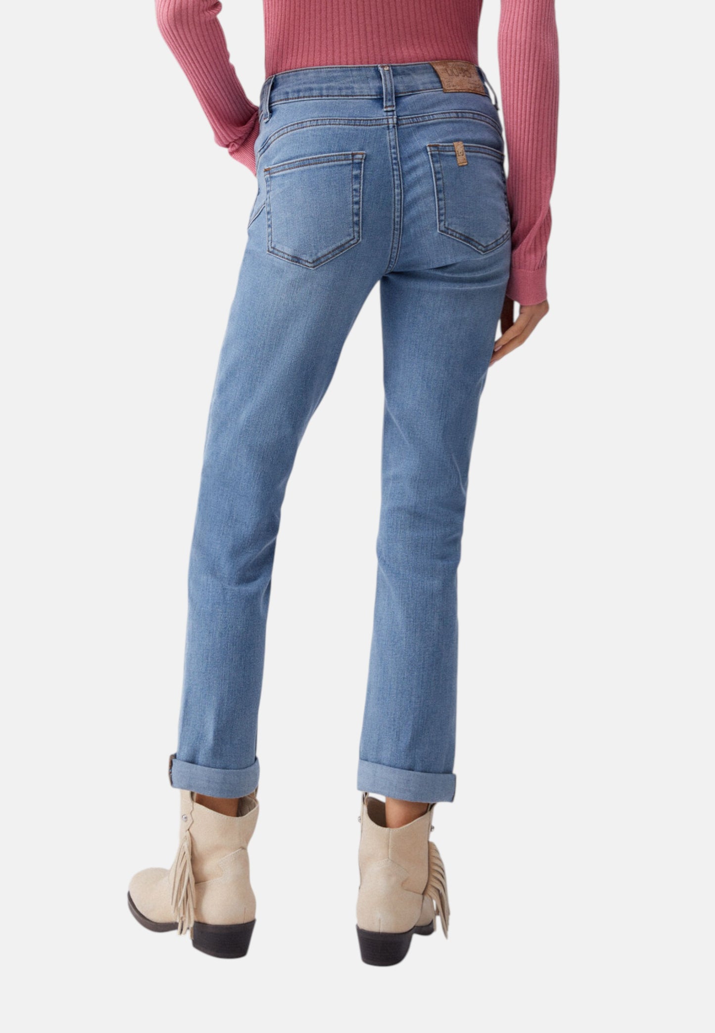 Jeans Skinny Fit Donna Liu Jo Con Risvolto Vita Regolare Monroe UA6006D0318