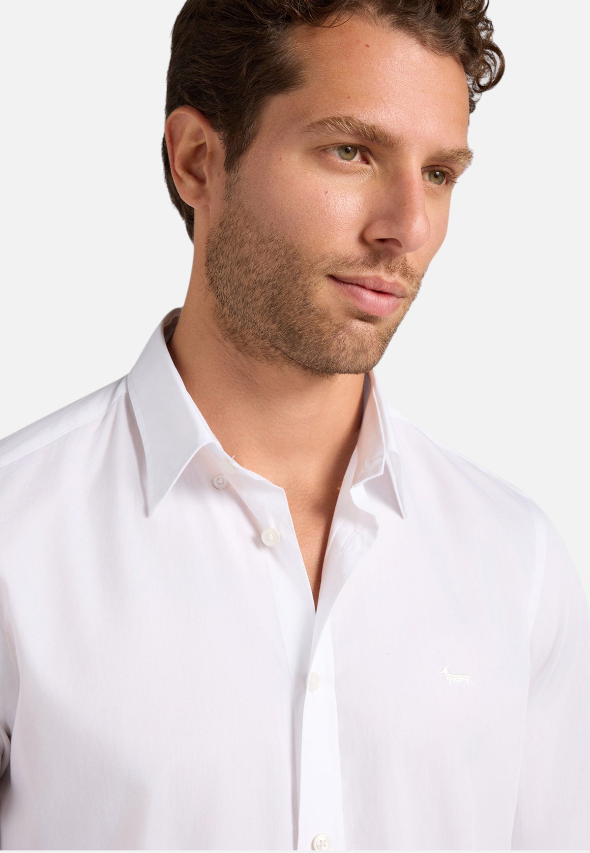 Camicia Manica lunga Uomo Harmont & Blaine Puro cotone popeline, Tessuto tinto in capo, Chiusura frontale con bottoni, Colletto classico, Logo Harmont & Blaine  CRR043013967M