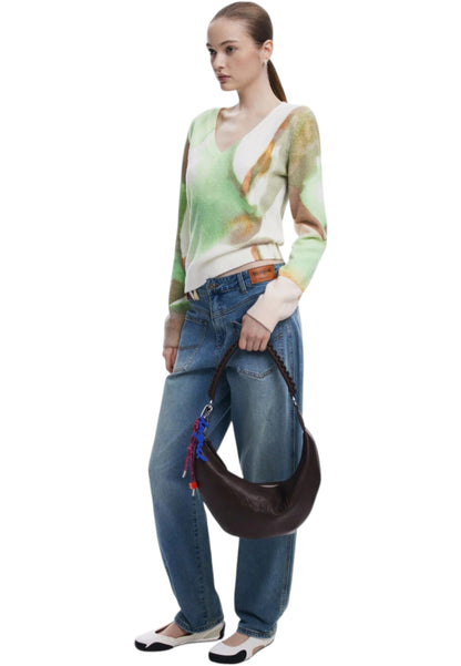 Borsa A Tracolla Donna Desigual  Half Logo Zante Choco 25WAXPAX
