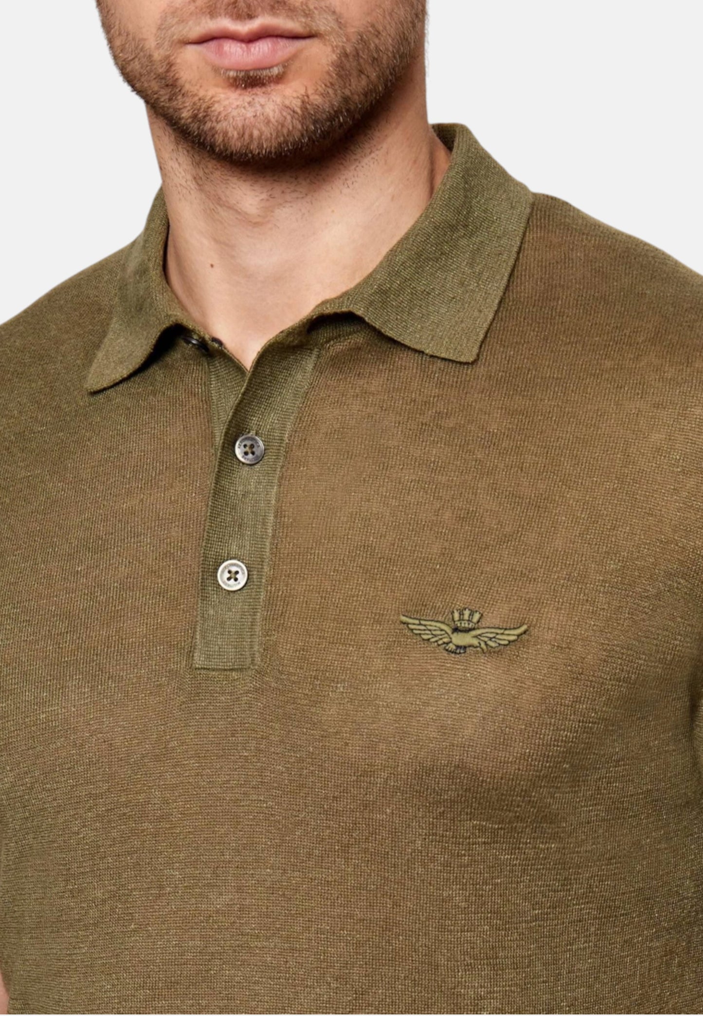 Polo Manica Corta Uomo Aeronautica Militare In Maglia Di Lino  261MA1625UL00935