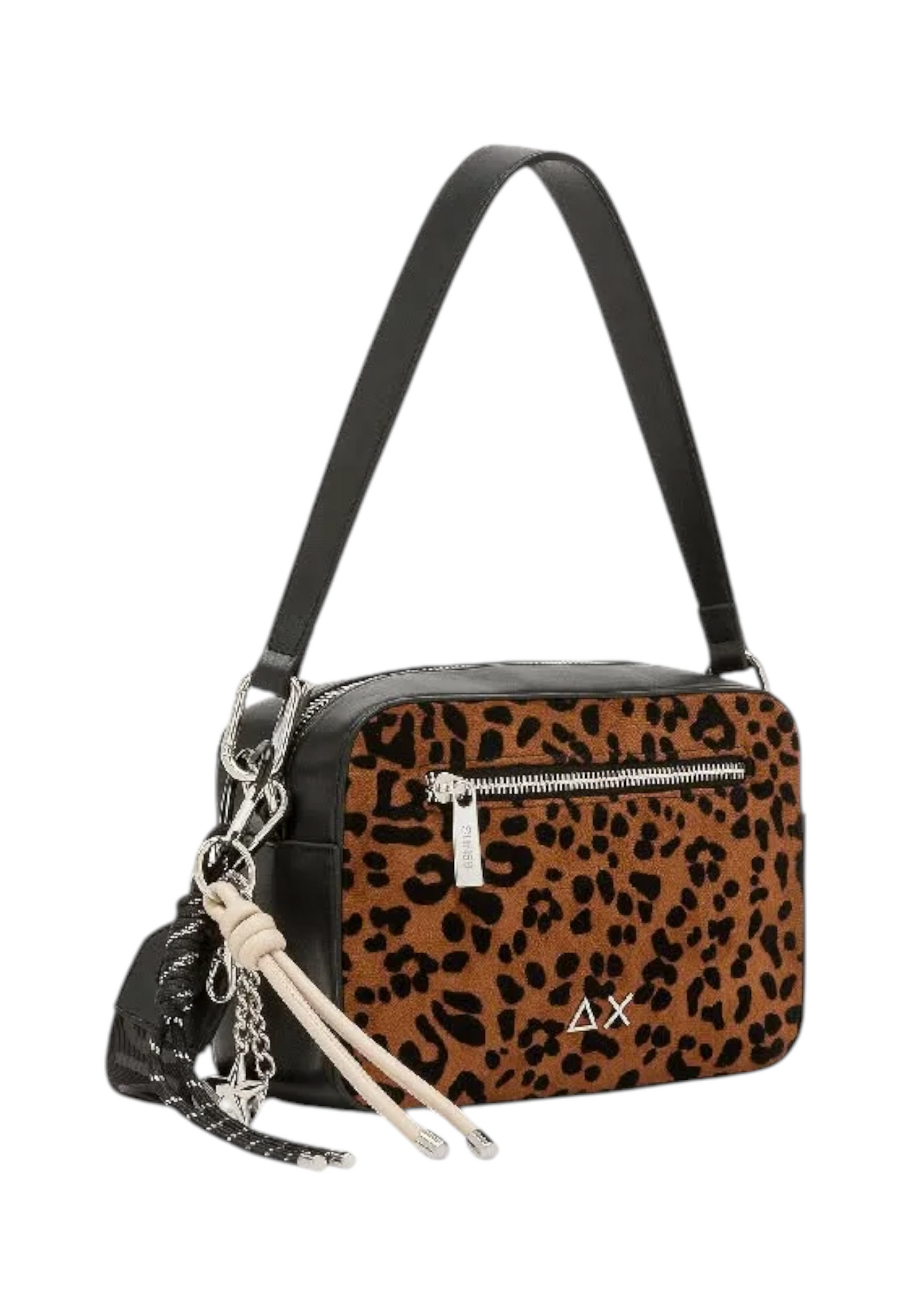 Borsa A Tracolla Donna Sun68 Camera Bag, Chiusura Con Zip, Tasca Esterna Con Zip, Charm Logato Animalier Y46239