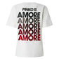 T-Shirt Manica Corta Donna Pinko Con Logo Love Birds Ricamo Strepitoso 105526A33I